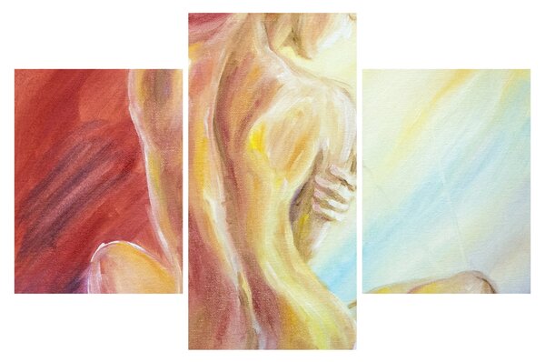 Tablou - Imaginea unei femei care se odihnește, pictură în ulei (90x60 cm)