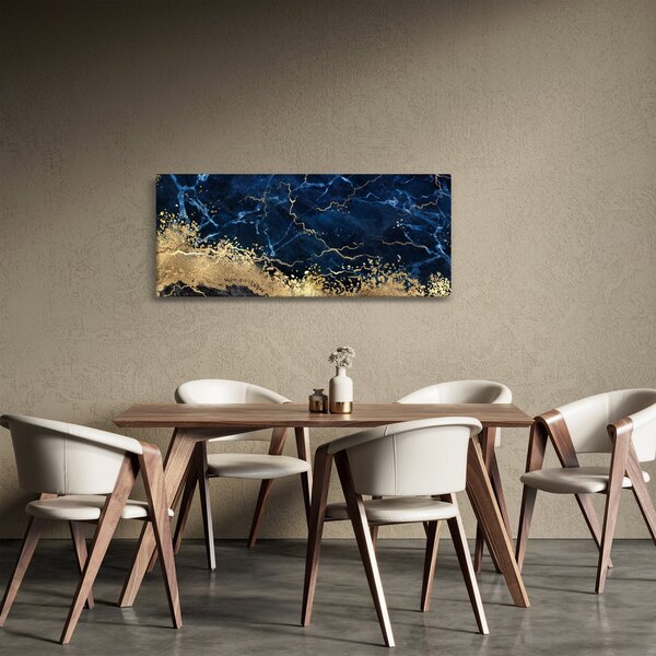 Tablou - Marmură albastru închis (120x50 cm)