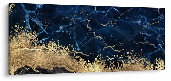 Tablou - Marmură albastru închis (120x50 cm)