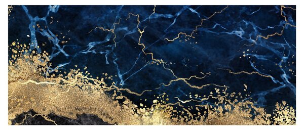 Tablou - Marmură albastru închis (120x50 cm)