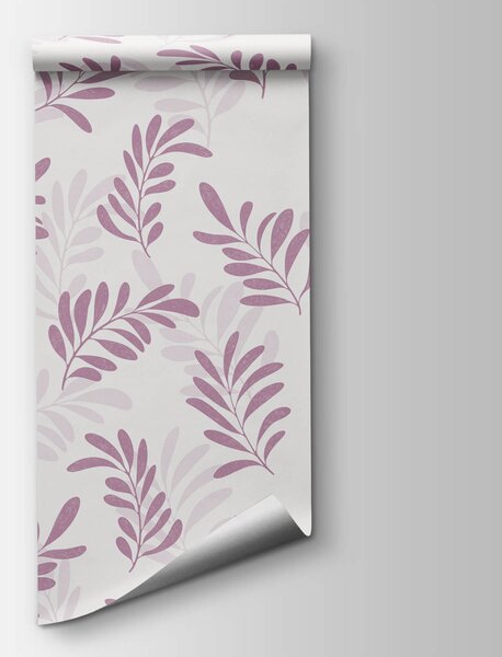 Fototapet Modelul frunzelor violet, Fototapet frunze, Fototapet populare, t00660v1 - Tapeko.ro