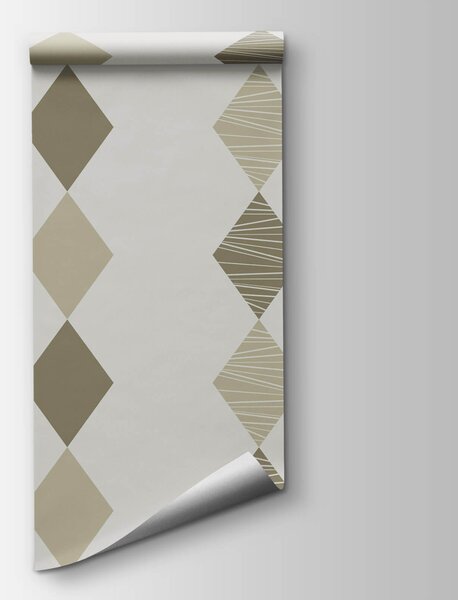 Fototapet Model cu romburi pe fond alb, Fototapet geometrice, Fototapet populare, t00659 - Tapeko.ro