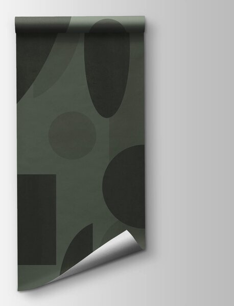 Fototapet Forme geometrice gri și negre, Fototapet abstracte, Fototapet populare, t00662 - Tapeko.ro