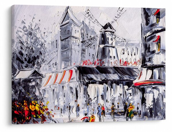 Tablou - Strada din Paris, pictură în ulei (70x50 cm)