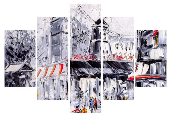 Tablou - Strada din Paris, pictură în ulei (150x105 cm)