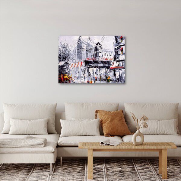 Tablou - Strada din Paris, pictură în ulei (70x50 cm)