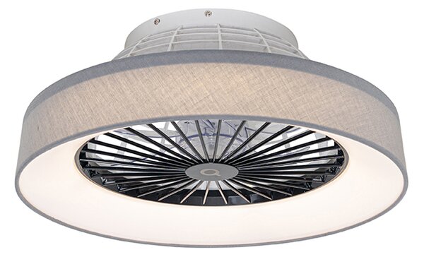 Ventilator de tavan gri cu efect de stea 47cm incl. LED Dimmable cu telecomandă - Emily