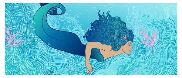 Tablou - Sirena (120x50 cm)