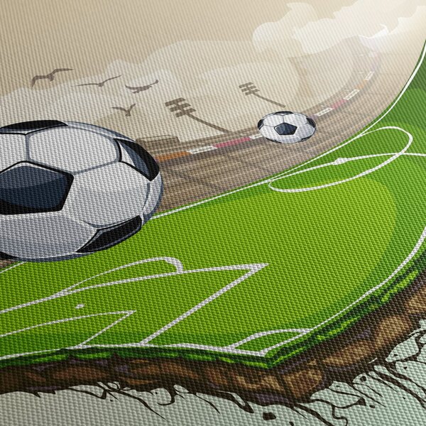 Tablou - Teren de fotbal (120x50 cm)