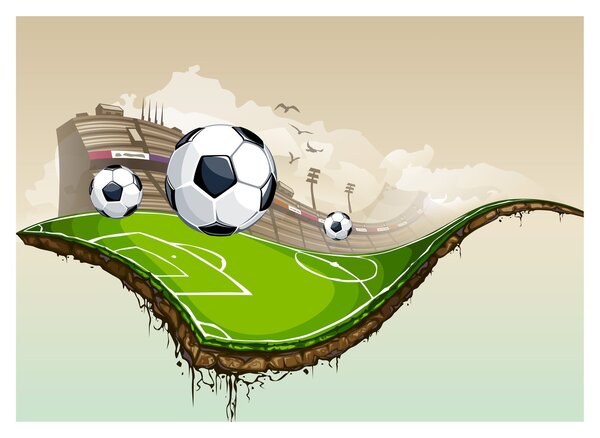 Tablou - Teren de fotbal (70x50 cm)