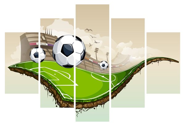 Tablou - Teren de fotbal (150x105 cm)