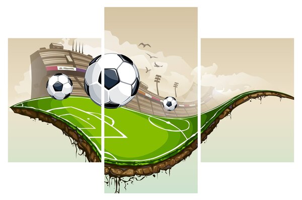 Tablou - Teren de fotbal (90x60 cm)