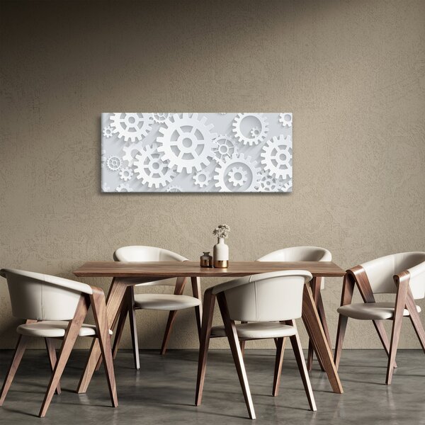 Tablou - Roți dințate (120x50 cm)