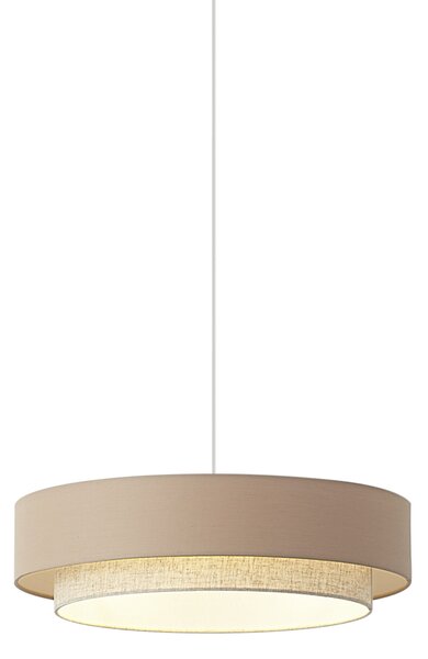 Lampă suspendată modernă bej cu natural 50cm 3 lumini - Drum Duo