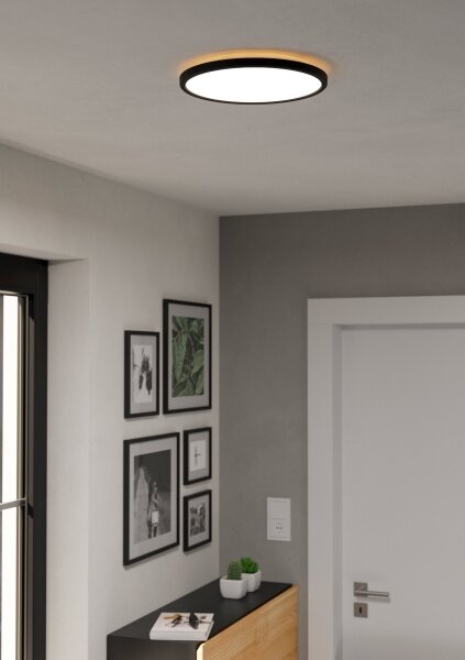 Eglo 901438-LED Plafonieră baie ROVITO 13,9W/230V pr.30cm IP44 negru