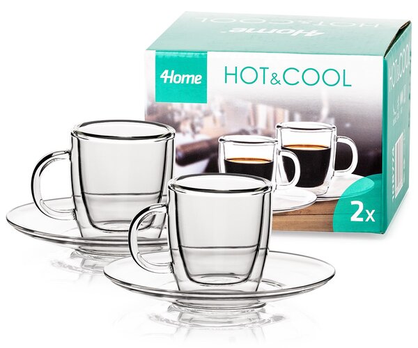 Pahare termo Ristretto 4Home Hot&Cool, 50 ml, 2 bu c