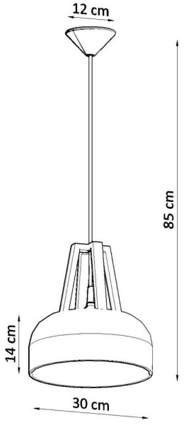 Lustră pe cablu CASCO 1xE27/60W/230V