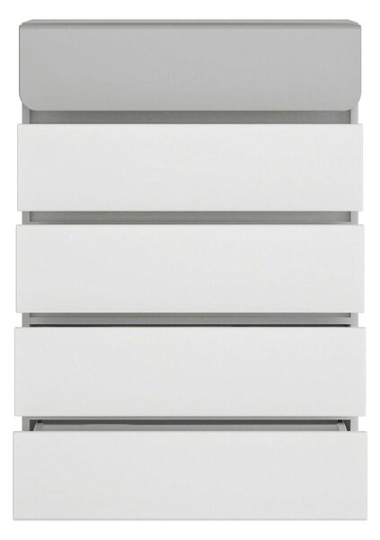 Comoda ALBI, alb, PAL laminat, 72x42x102 cm