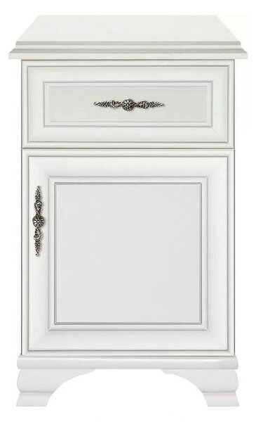 Comoda alba cu picioare IDENTO, PAL/MDF, 54x35x83 cm
