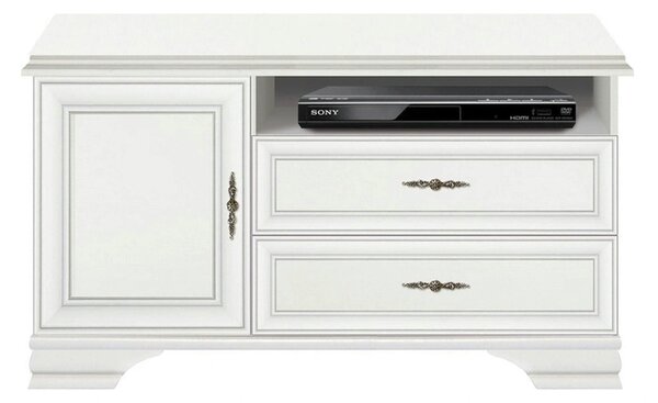 Comoda TV IDENTO B, alb, PAL, 125x44x64 cm