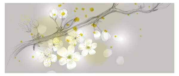 Tablou - Crenguțe înflorite (120x50 cm)