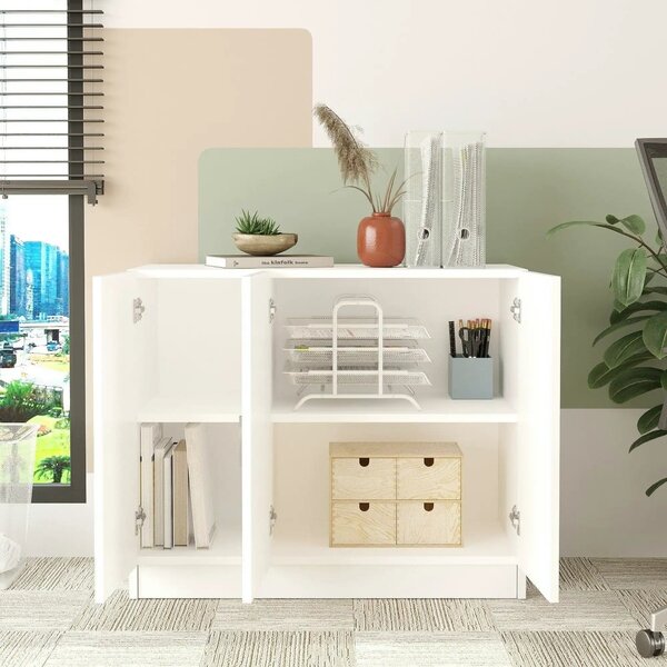 Comoda 956LCS1503, alb, PAL melaminat, 89x38x74 cm
