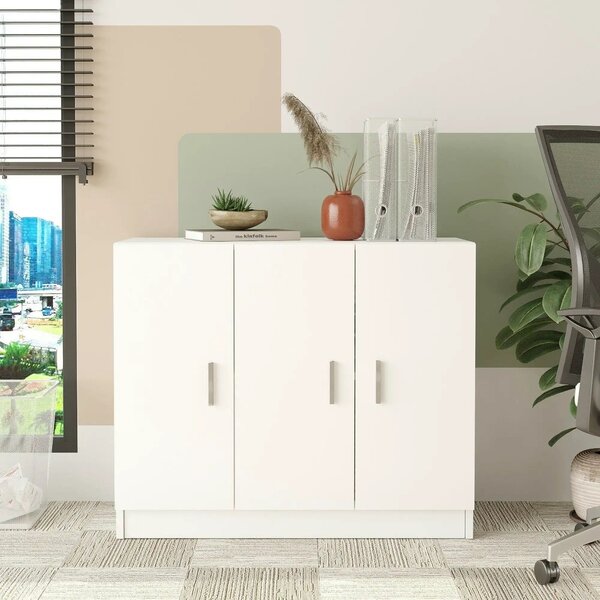 Comoda 956LCS1503, alb, PAL melaminat, 89x38x74 cm