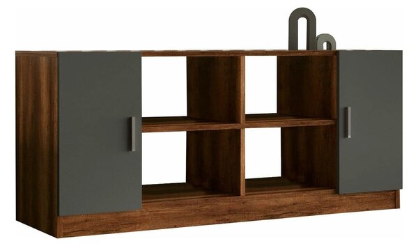 Comoda 956LCS1504, nuc/gri, PAL melaminat, 140x46x62 cm