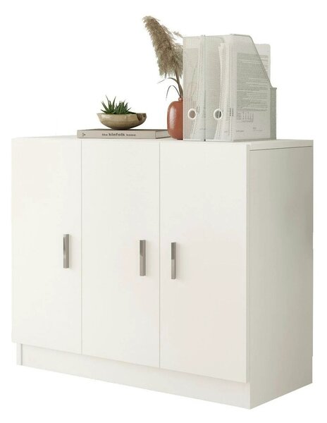 Comoda 956LCS1503, alb, PAL melaminat, 89x38x74 cm