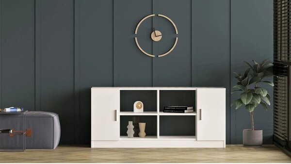 Comoda TV, alb, PAL melaminat, 140x46x62 cm