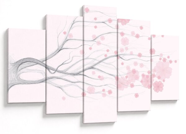 Tablou - Flori roz (150x105 cm)