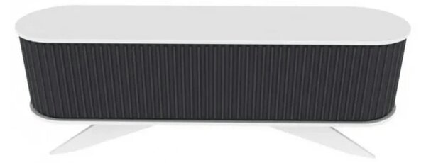 Comoda TV STOR, gri/alb, PAL melaminat, 180x43x60 cm