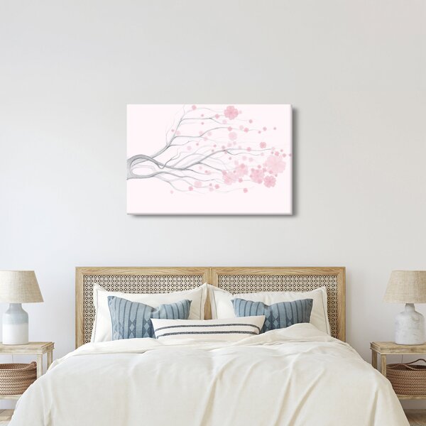 Tablou - Flori roz (90x60 cm)