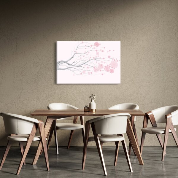 Tablou - Flori roz (90x60 cm)