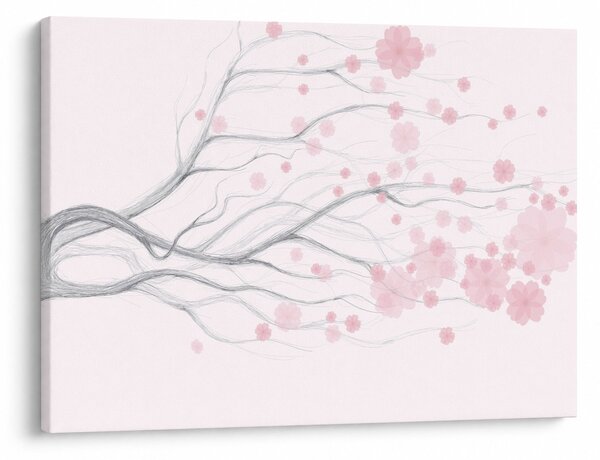 Tablou - Flori roz (70x50 cm)