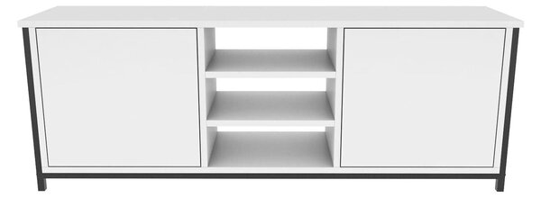 Comoda TV OTIS, alb/negru, PAL melaminat, 140x35x51 cm