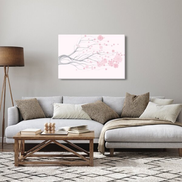 Tablou - Flori roz (90x60 cm)