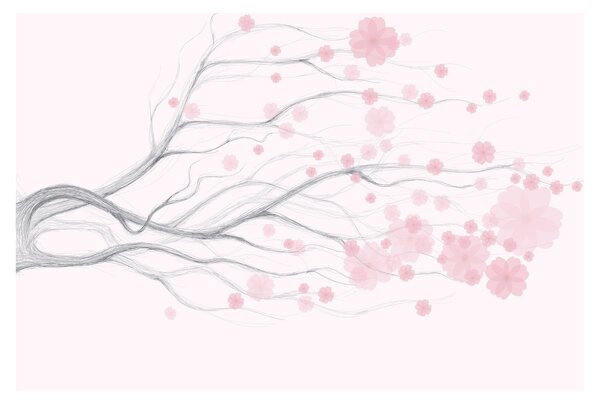 Tablou - Flori roz (90x60 cm)