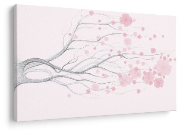 Tablou - Flori roz (90x60 cm)