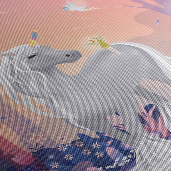 Tablou - Unicorn în pădurea fermecată (120x50 cm)