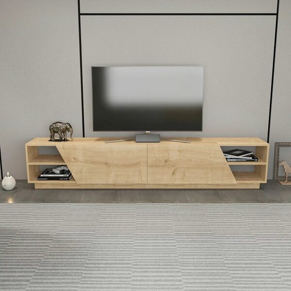 Comoda TV RHODES, stejar, PAL melaminat, 240x37x47 cm