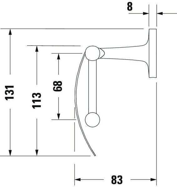 Duravit Starck T suport pentru hârtie igienică crom 0099401000