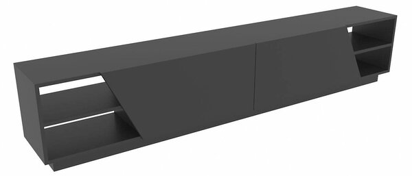 Comoda TV RHODES, gri antracit, PAL melaminat, 240x37x47 cm