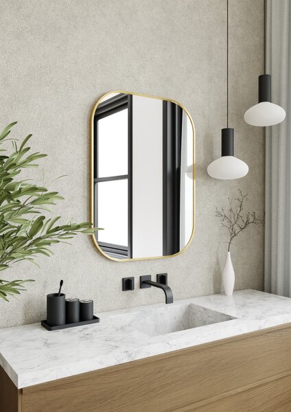 Dubiel Vitrum Luis Gold oglindă 40x60 cm oval auriu 5905241013152