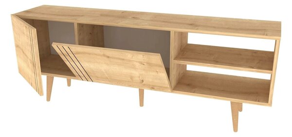 Comoda TV RONAS, stejar, PAL melaminat, 160x35x39 cm