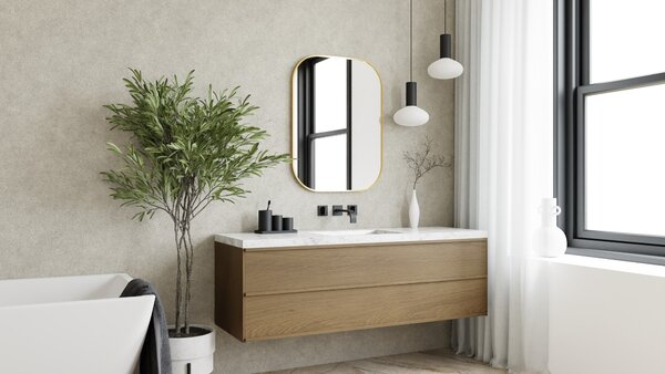 Dubiel Vitrum Luis Gold oglindă 60x80 cm oval auriu 5905241013176