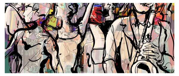 Tablou - Seara de jazz (120x50 cm)