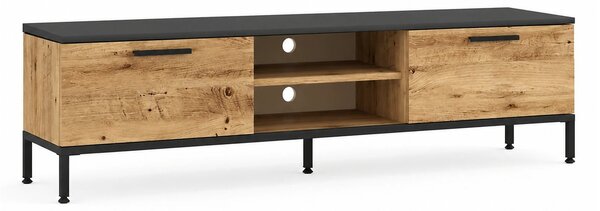 Comoda TV RL1-AA, stejar/gri, PAL melaminat, 160x35x39 cm