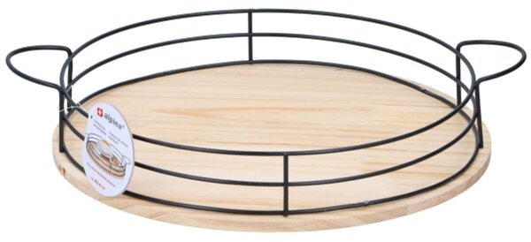 Tava rotunda din lemn ALPINA Ø35 cm