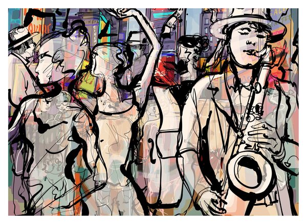 Tablou - Seara de jazz (70x50 cm)